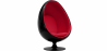 Buy Eny Chair Design Armchair - Black shell -  Fabric Red 59312 in the Europe