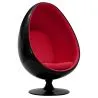 Buy Eny Chair Design Armchair - Black shell -  Fabric Red 59312