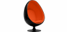Buy Eny Chair Design Armchair - Black shell -  Fabric Orange 59312 Home delivery