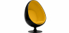 Buy Eny Chair Design Armchair - Black shell -  Fabric Yellow 59312 with a guarantee