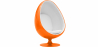 Buy Design Armchair - Eny Chair  - Coloured shell - Fabric Light orange 59313 - prices