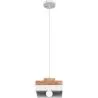 Buy Edda Scandinavian pendant lamp - Wood and metal White 59308