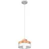 Buy Eigil Scandinavian pendant lamp - Wood and metal White 59309