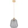 Buy Alessia pendant lamp - Crystal and metal Grey transparent 59342