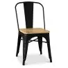 Buy Tolix Chair Square Wooden - Metal Black 99932897