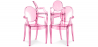 Buy X4 Armchair Louis XiV Design Transparent Pink transparent 16464 Home delivery