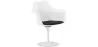 Dining Chair with Armrests - White Swivel Chair -Tulipan image 9