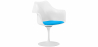 Buy Dining Chair with Armrests - White Swivel Chair -Tulipan Turquoise 59259 Home delivery
