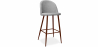 Buy Bar stool Evelyne  Scandinavian Design Premium - 76cm - Dark legs Light grey 59357 - prices