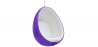 Buy Suspension Eye Chair - Eero Aarnio style - Coloured shell - Fabric Purple 59352 - prices