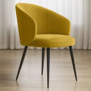 Buy Dining Chair Corduroy Upholstered - Feudum Wine 61448 - in the EU