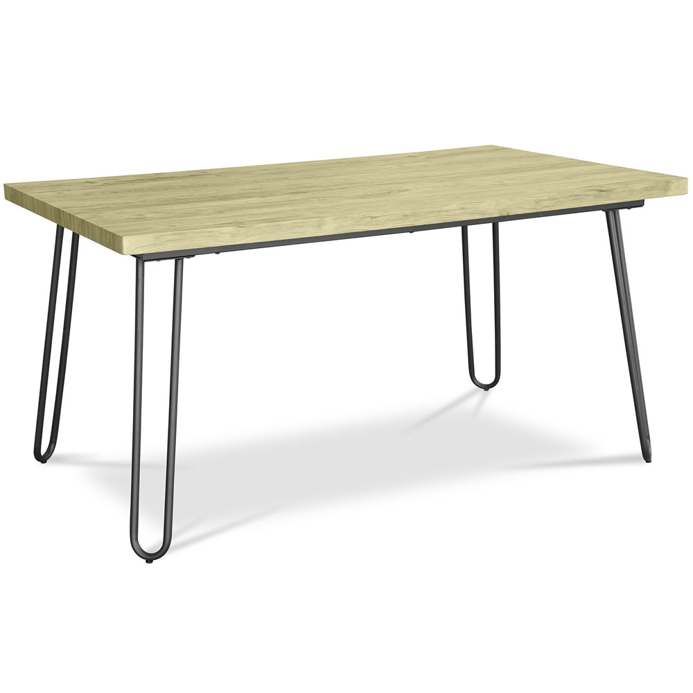  Buy 150x90 Dining table - Hairpin legs - Wood and metal Natural wood 59465 - in the EU