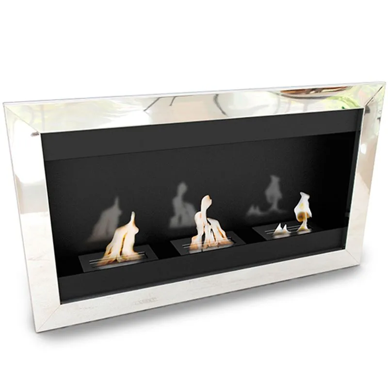Modern Wall-Mounted Ethanol Fireplace - VPF-FD51S-CHROME image 8