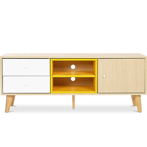  Buy Wooden TV Stand - Scandinavian Design - Daven Yellow 59657 - in the EU