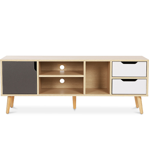  Buy Wooden TV Stand - Scandinavian Design - Aren Grey 59660 - in the EU