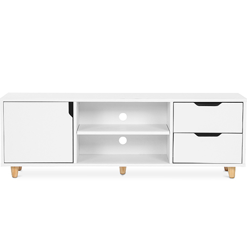  Buy Wooden TV Stand - Scandinavian Design - Waan White 59663 - in the EU