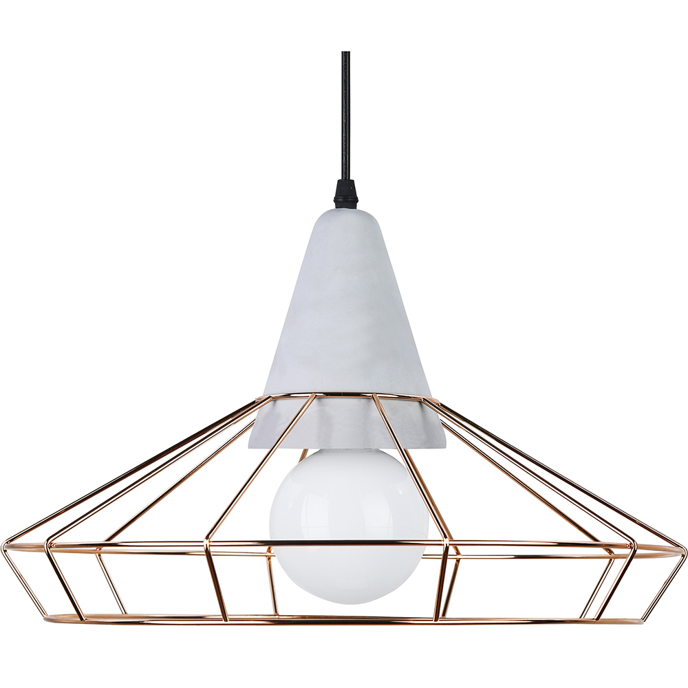  Buy Ceiling Lamp Retro Design - Hanging Lamp Metal and Concrete - Giotto Gold 59590 - in the EU