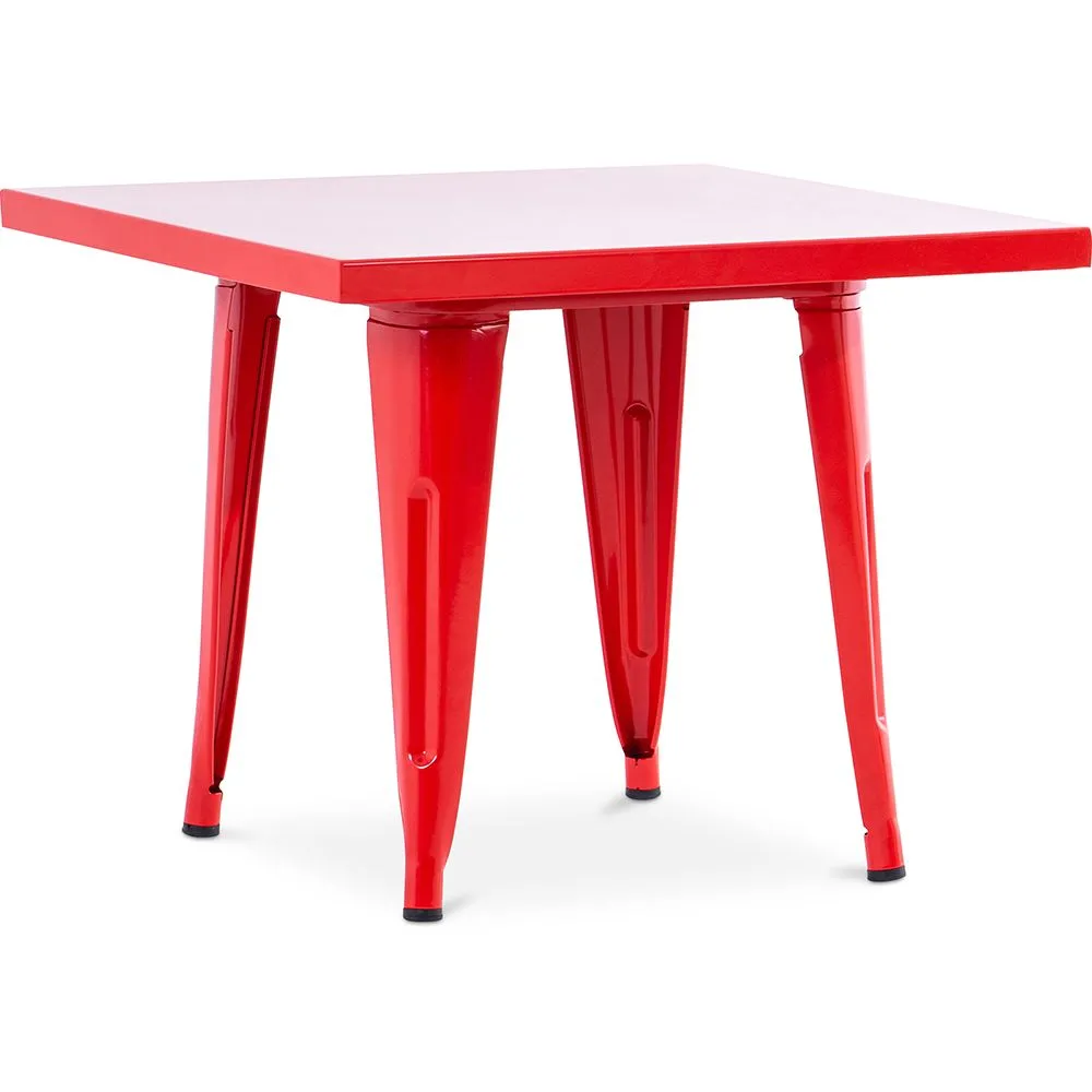 Square Children's Table - Industrial - Metal - 60cm - Stylix image 8