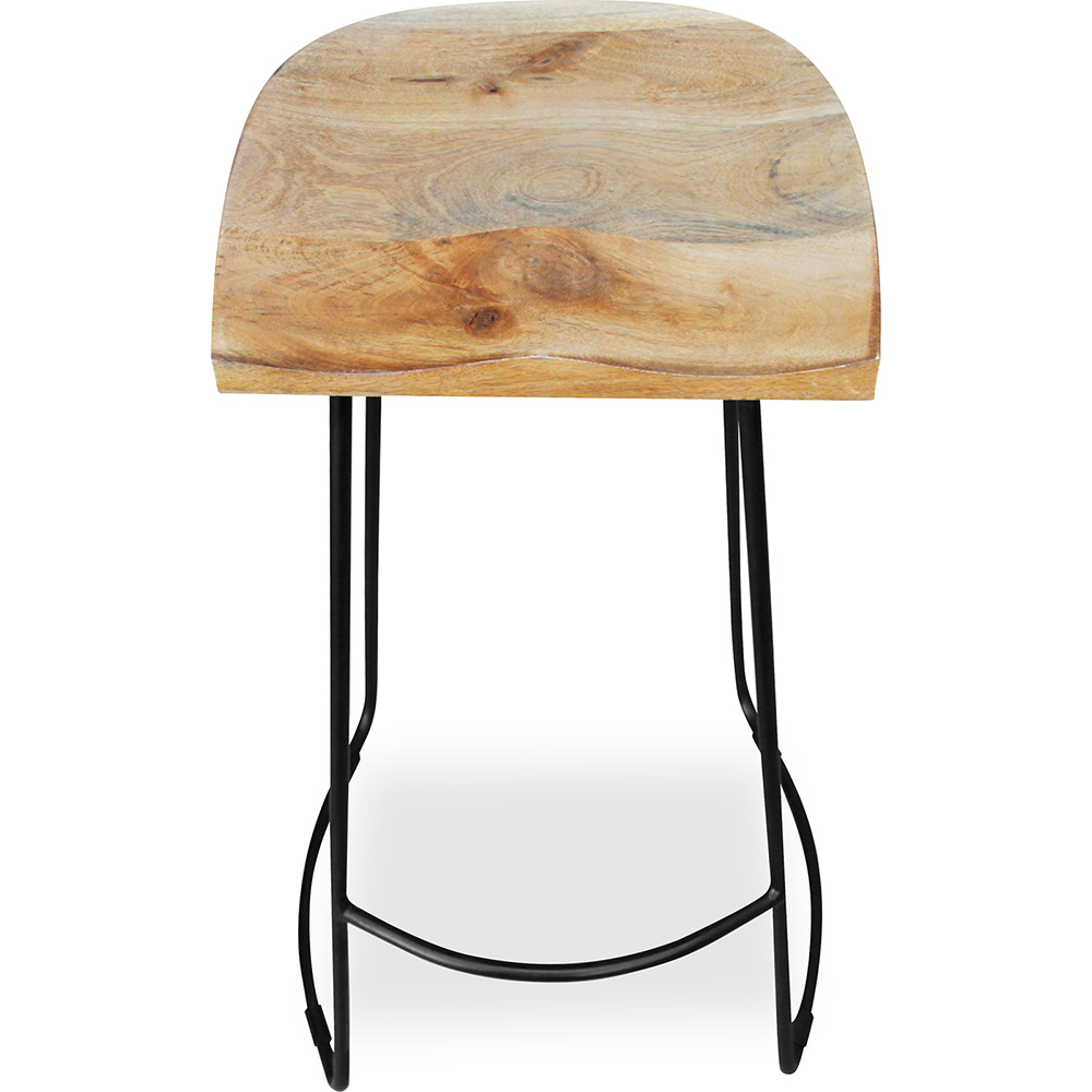  Buy Industrial Design Stool - Wood and Metal - 76 cm - Yaina Light brown 59798 - in the EU