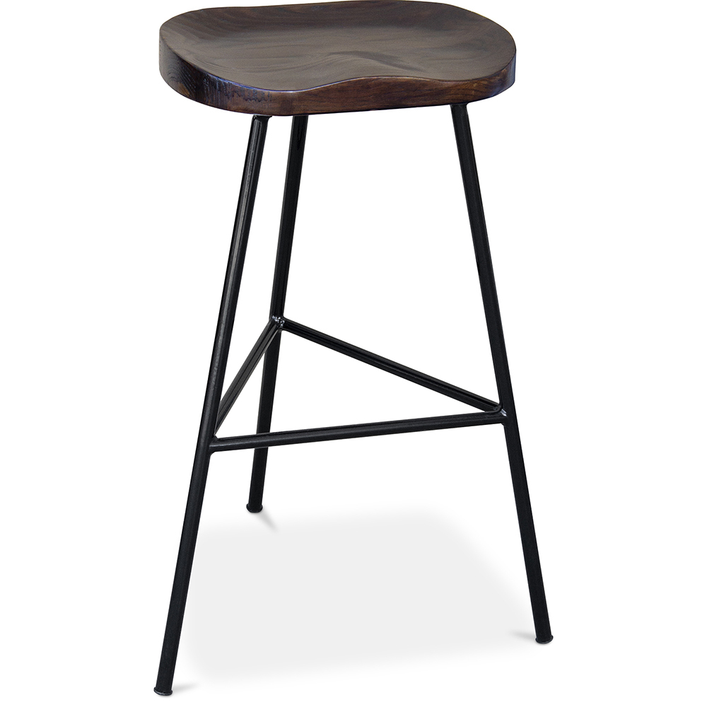  Buy Bar Stool - Industrial Design - Wood & Metal - 73 cm - Kangee Black 59575 - in the EU
