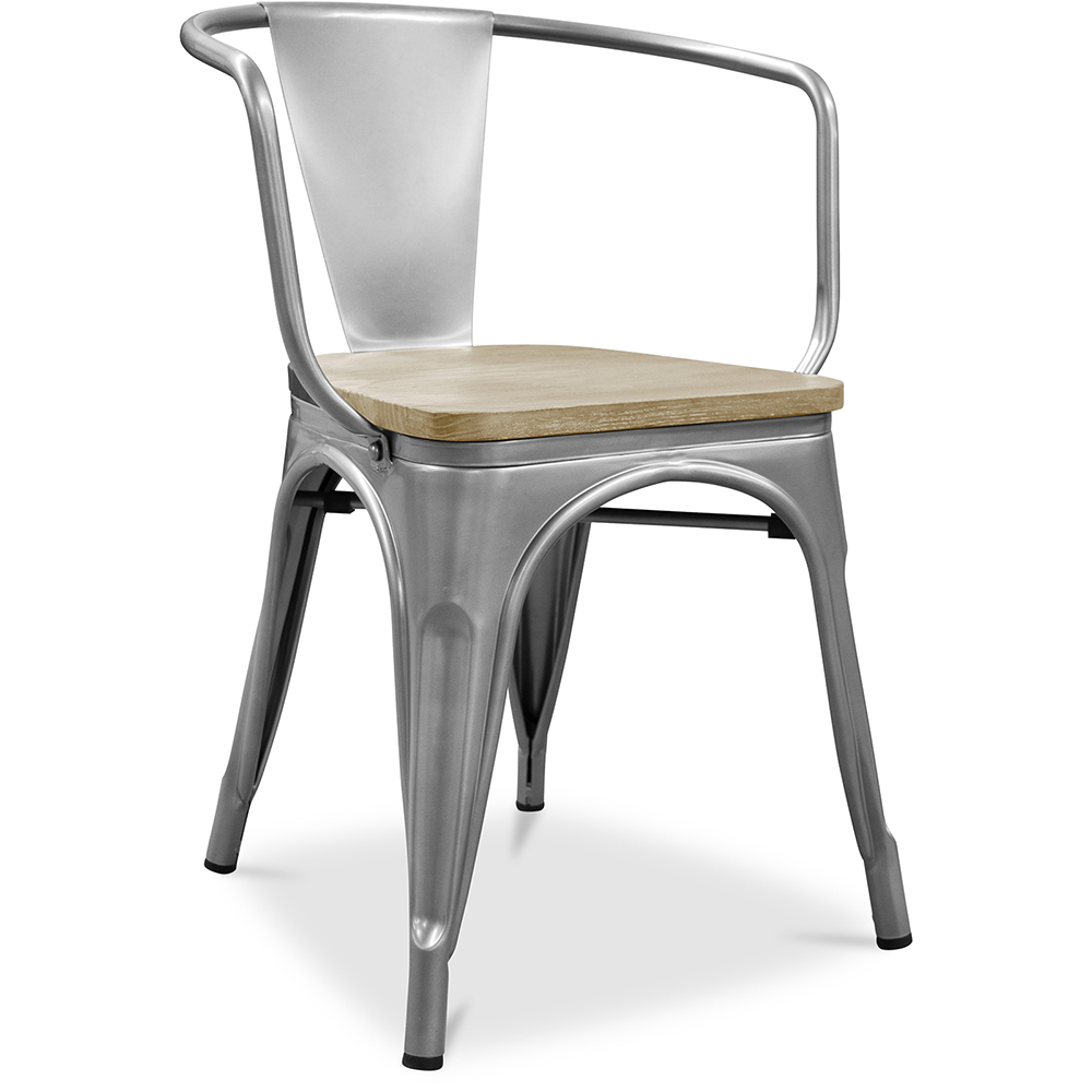  Buy Stylix Chair with Armrest - Metal and Light Wood Steel 59711 - in the EU