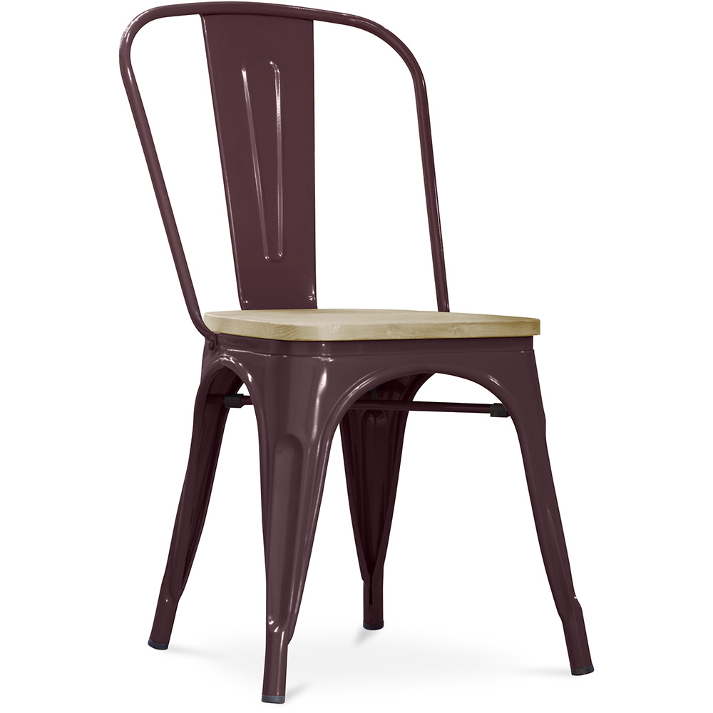  Buy Dining Chair - Industrial Design - Wood and Steel - Stylix Bronze 59707 - in the EU