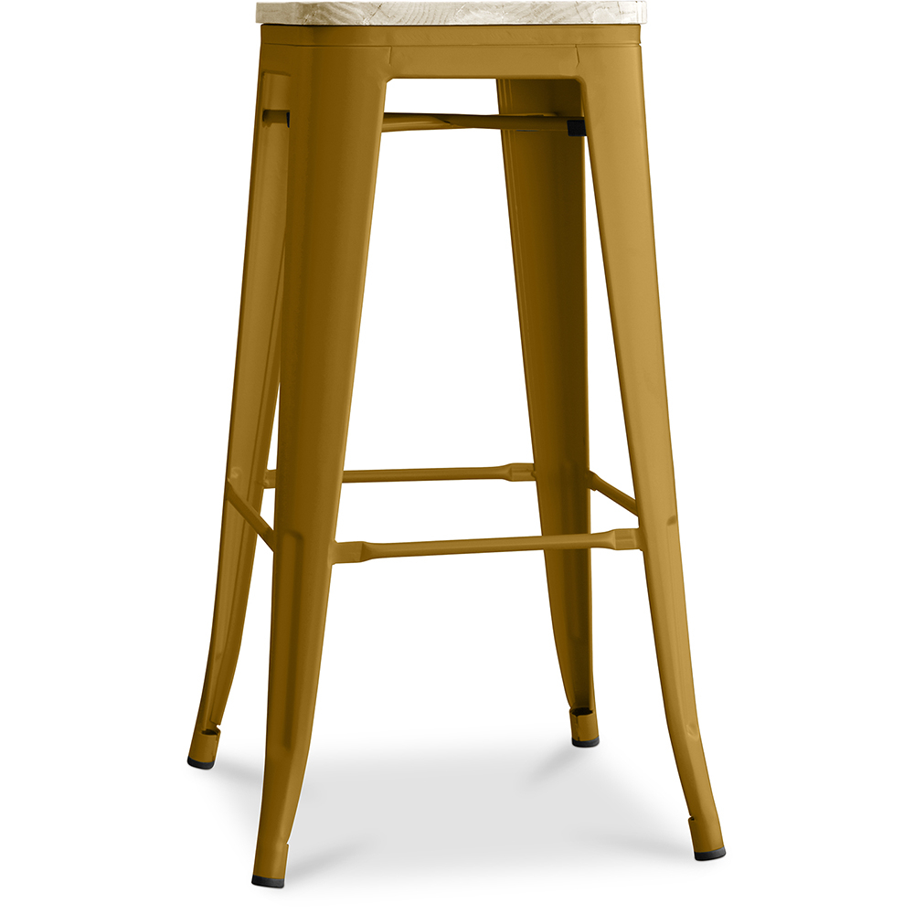 Industrial Design Bar Stool - Steel & Wood - 76cm - Stylix image 8