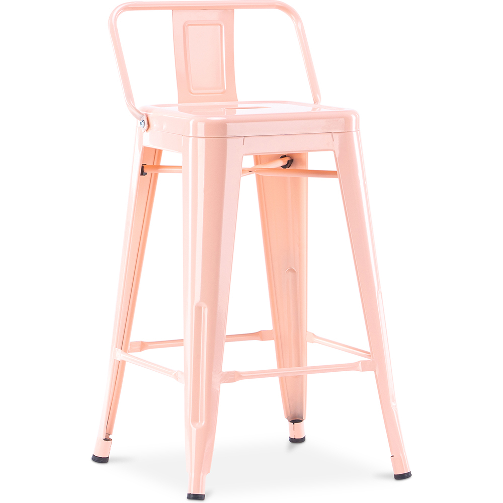  Buy Bar Stool with Backrest Industrial Design - 60cm - Stylix Pastel orange 58409 - in the EU
