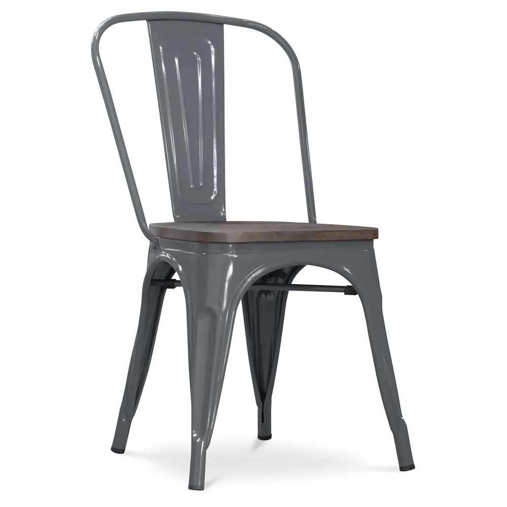 Dining Chair - Industrial Design - Wood and Steel - New Edition - Stylix image 8
