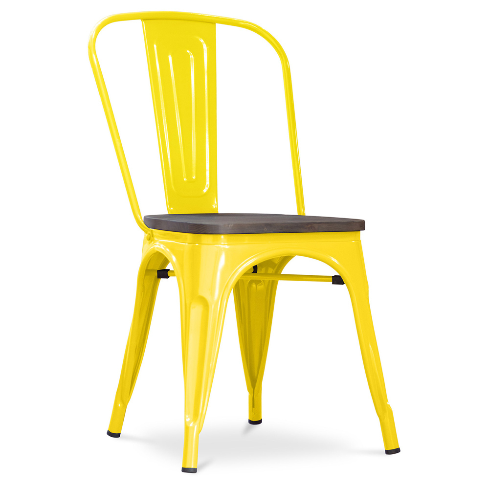  Buy Dining Chair - Industrial Design - Wood and Steel - New Edition - Stylix Yellow 59804 - in the EU