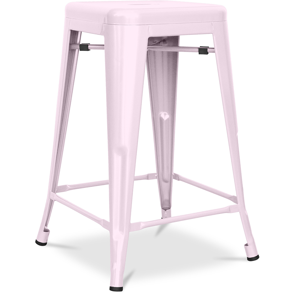  Buy Industrial Design Bar Stool - Matte Steel - 60cm - Stylix Pastel pink 58993 - in the EU