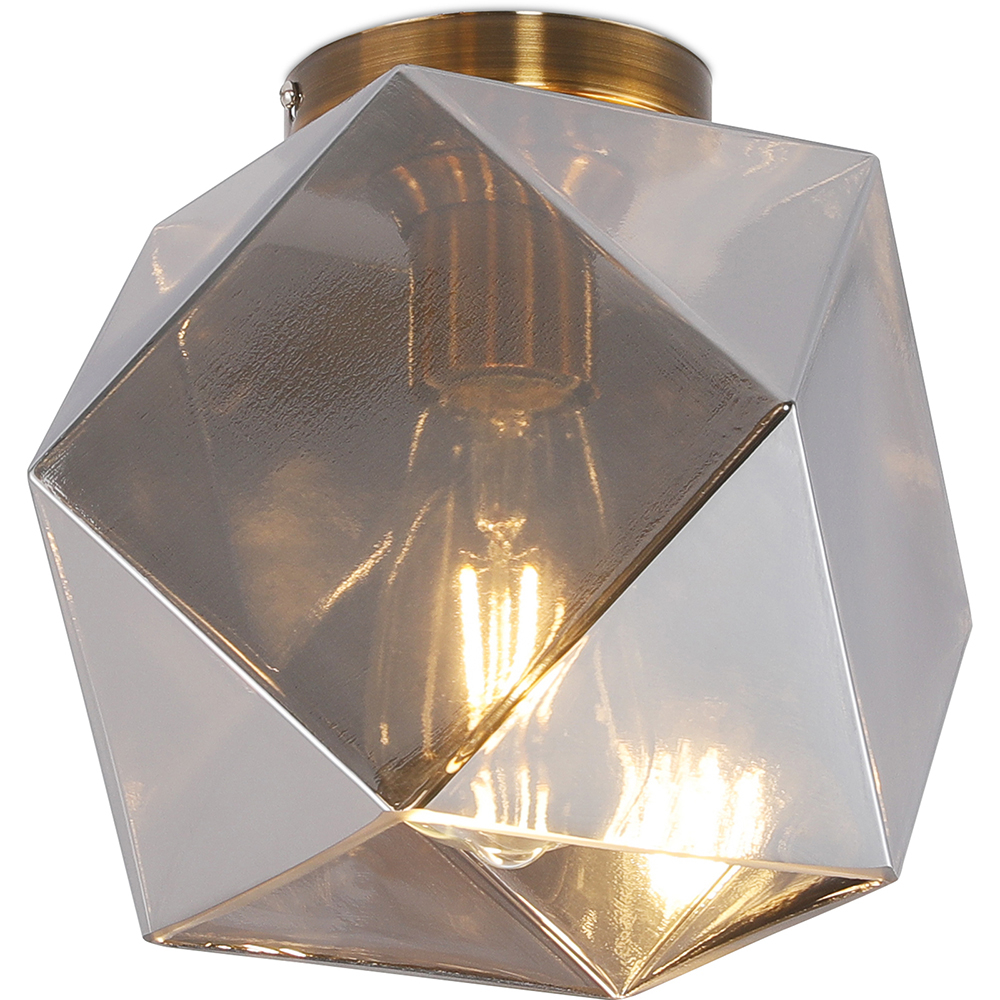  Buy Crystal Ceiling Lamp - Retro Design Flush Mount - Avo Grey transparent 59832 - in the EU