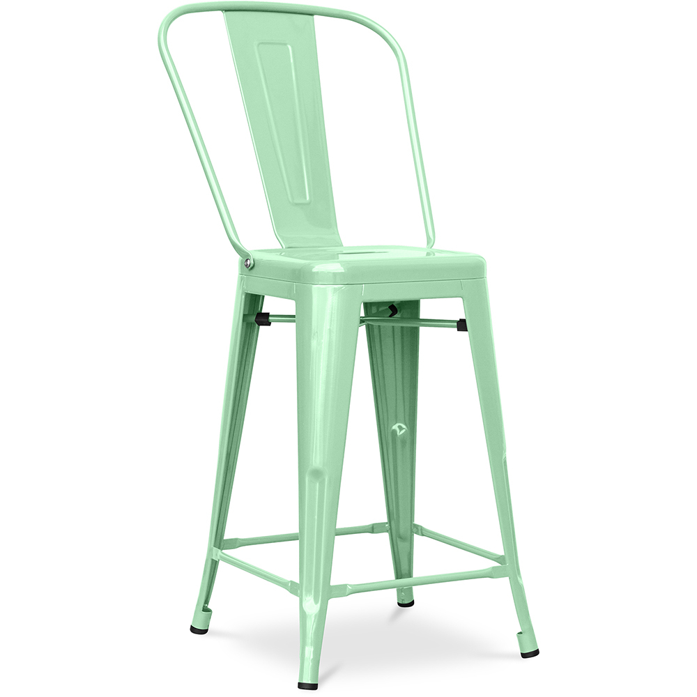  Buy Bar Stool with Backrest - Industrial Design - 60cm - Stylix Mint 58410 - in the EU
