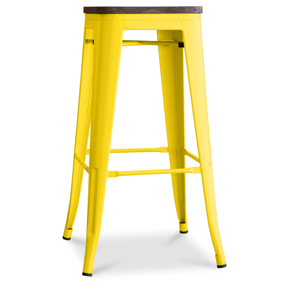  Buy Industrial Design Bar Stool - Wood & Steel - 76cm - Stylix Yellow 99954406 - in the EU