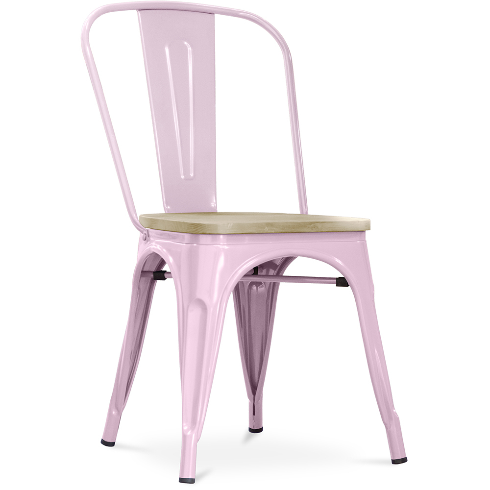  Buy Dining Chair - Industrial Design - Wood and Steel - Stylix Pastel pink 59707 - in the EU