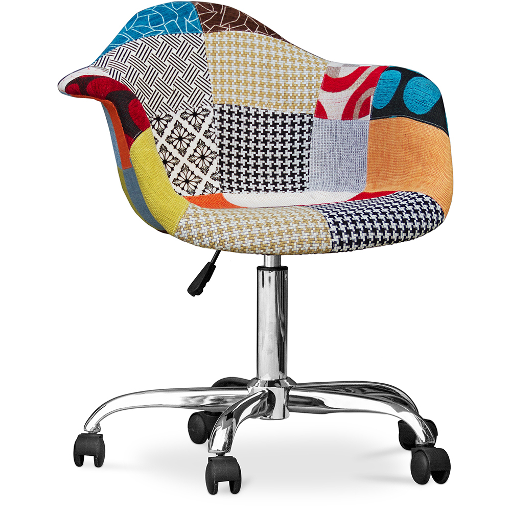  Buy 
Office Chair with Armrests - Desk Chair with Wheels - Upholstered in Patchwork - Patty Multicolour 59867 - in the EU