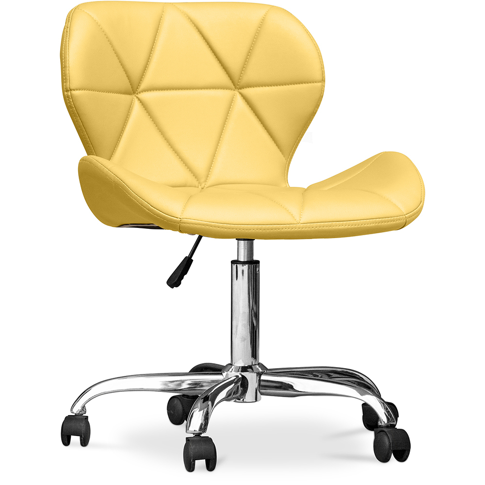  Buy Office Chair with Wheels - Swivel Desk Chair - Upholstered in Leatherette - Wito Yellow 59871 - in the EU