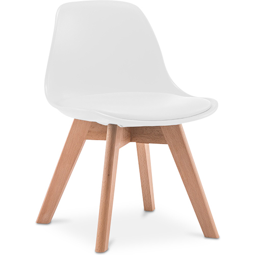  Buy Cushioned Wooden and Polypropylene Kids' Chair White 59872 - in the EU