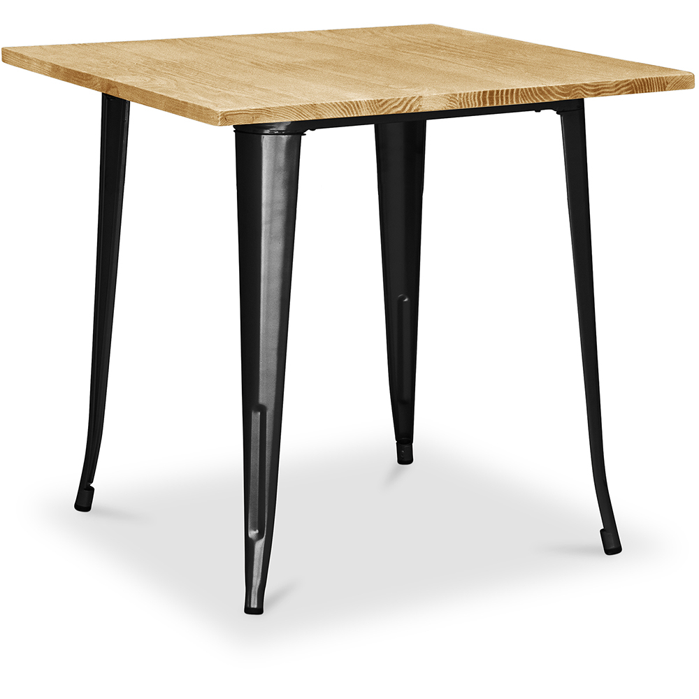 Buy Square Industrial Dining Table - Wood and Metal - Stylix Black 59874 - in the EU