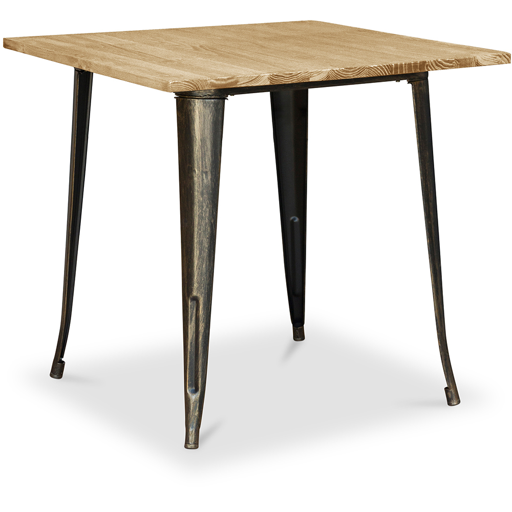  Buy Square Industrial Dining Table - Wood and Metal - Stylix Metallic bronze 59874 - in the EU