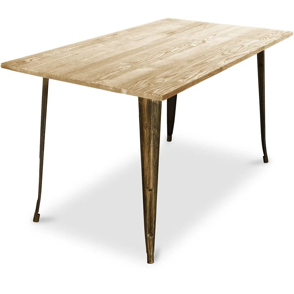 Rectangular Dining Table - Industrial Design - Wood - Troy image 8