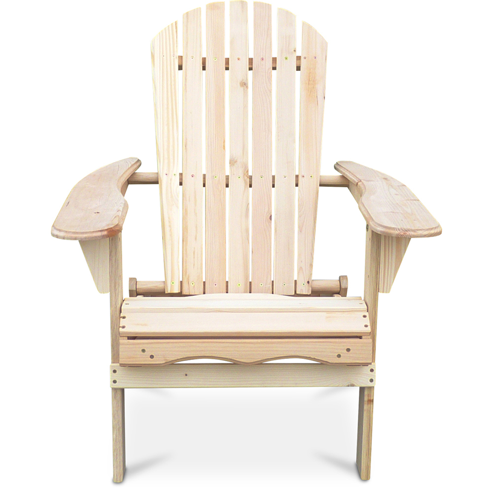  Buy Wooden Outdoor Chair with Armrests - Adirondack Garden Chair - Adirondack Light natural wood 59415 - in the EU