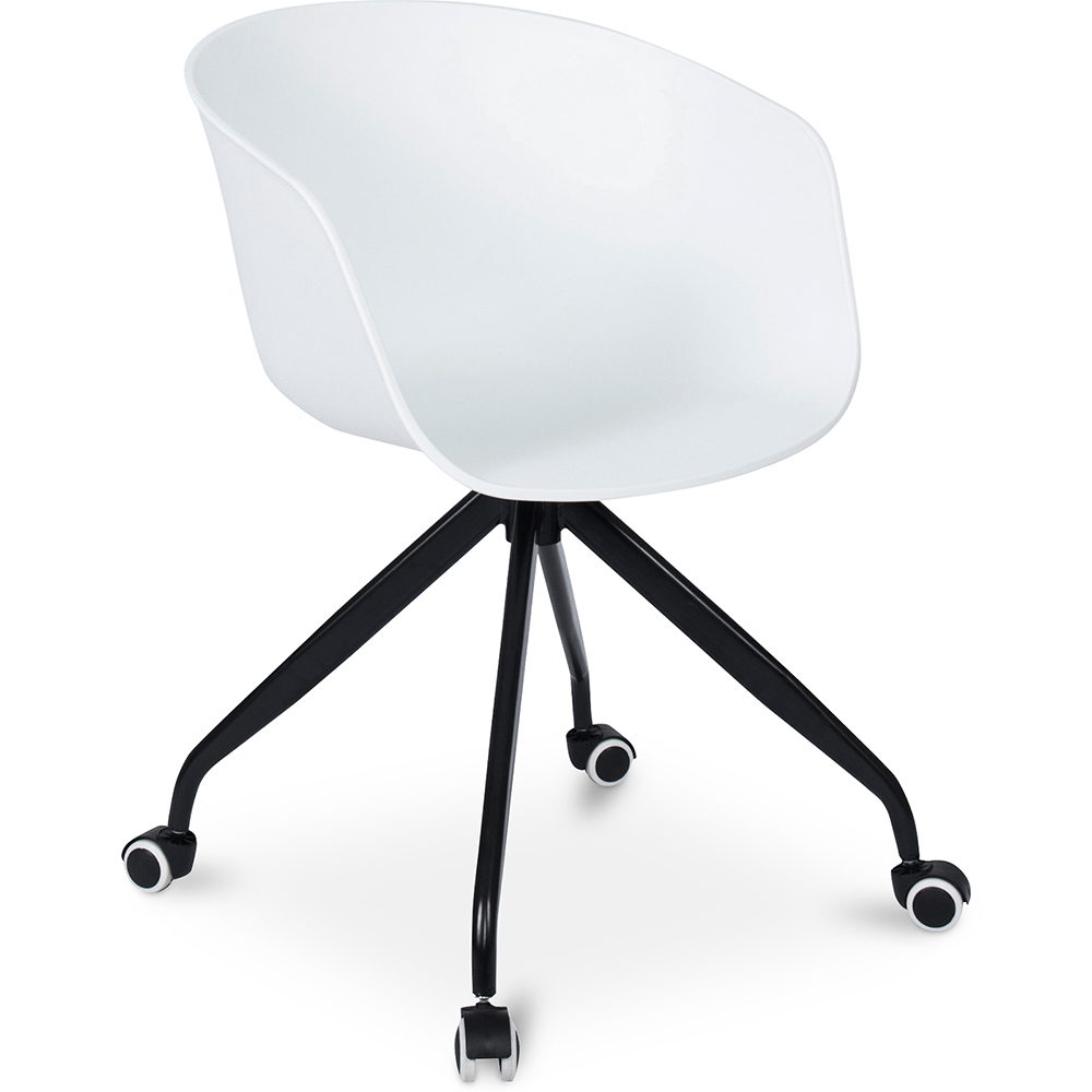 Buy Joan Design Office Chair with Armrests and Wheels White 59885 - in the EU