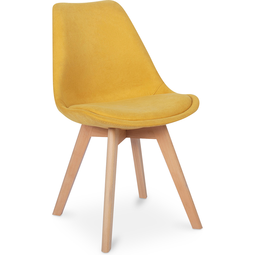  Buy Fabric Upholstered Dining Chair - Scandinavian Style - Denisse Yellow 59892 - in the EU