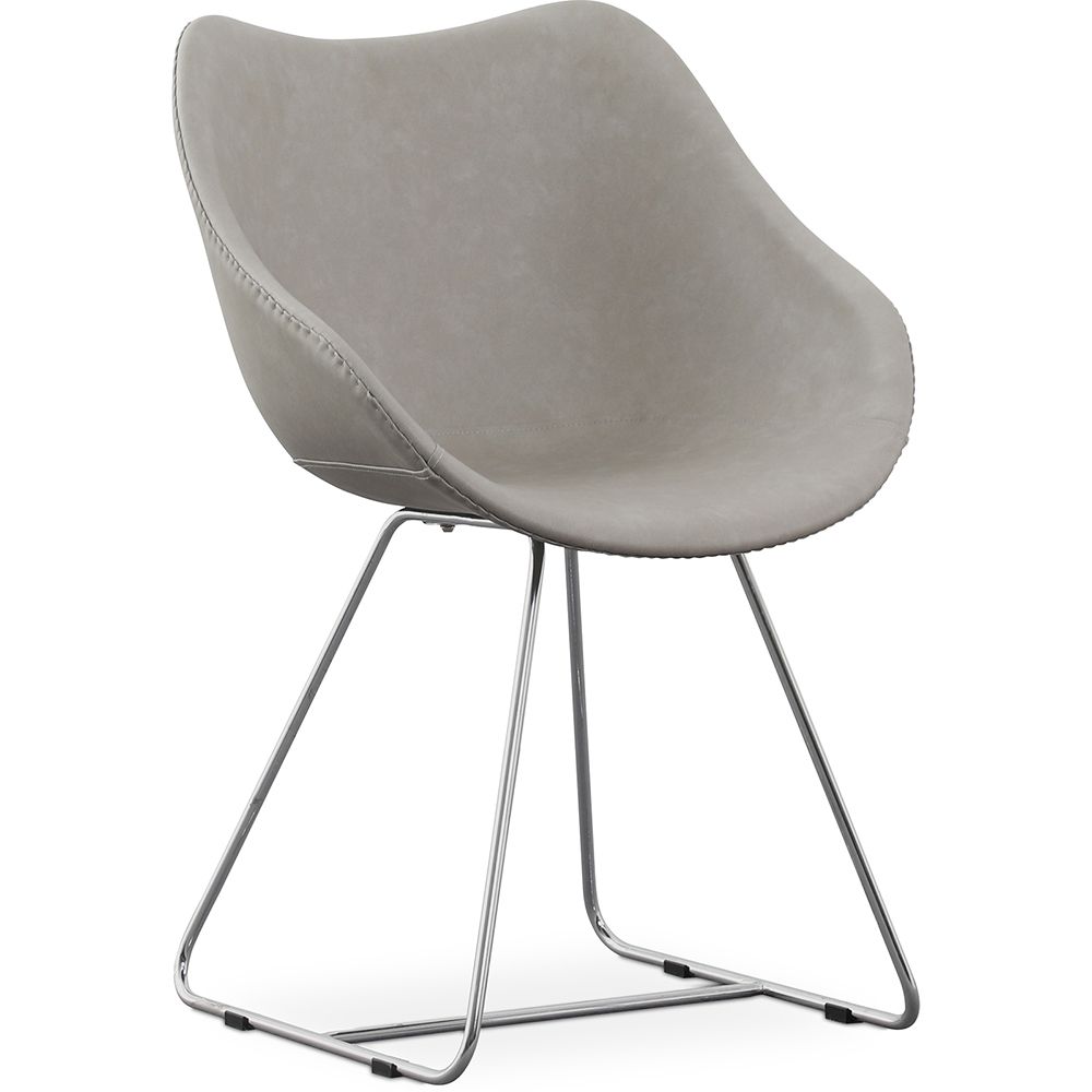 Dining Chair with Armrests - Leatherette - PU - Stylix - Black - Clun image 8