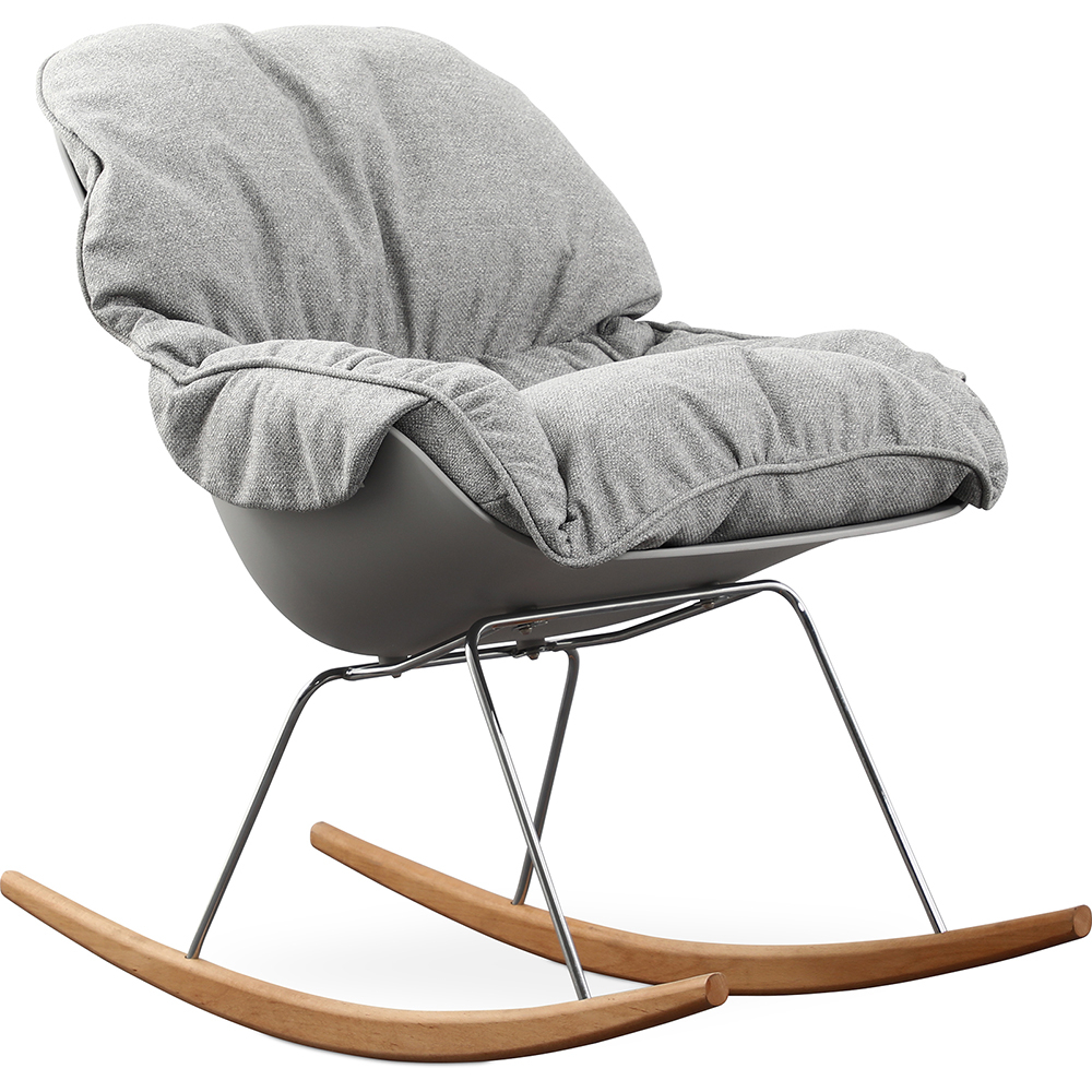  Buy Padded Rocking Chair - Scandinavian Design - Ruma Grey 59895 - in the EU
