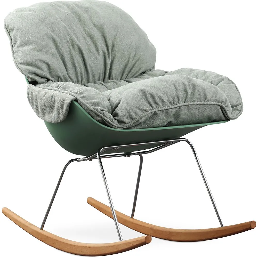 Padded Rocking Chair - Scandinavian Design - Ruma image 8