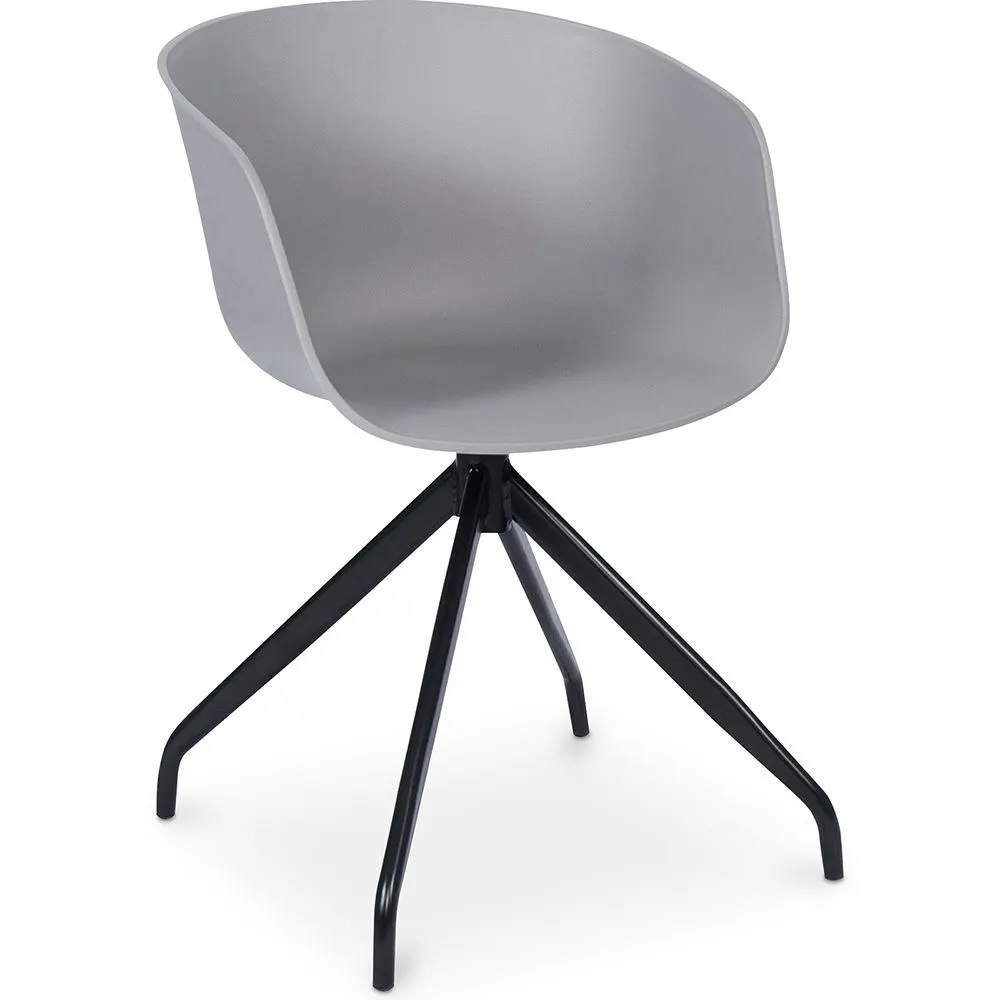 Upholstered Office Chair with Armrests - Black Design Desk Chair - Jodie - Joan image 8