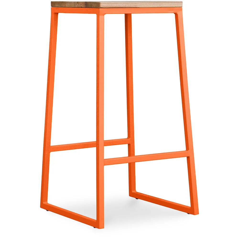 Industrial Design Stool - Wood & Metal - 76cm - Big Boy image 8