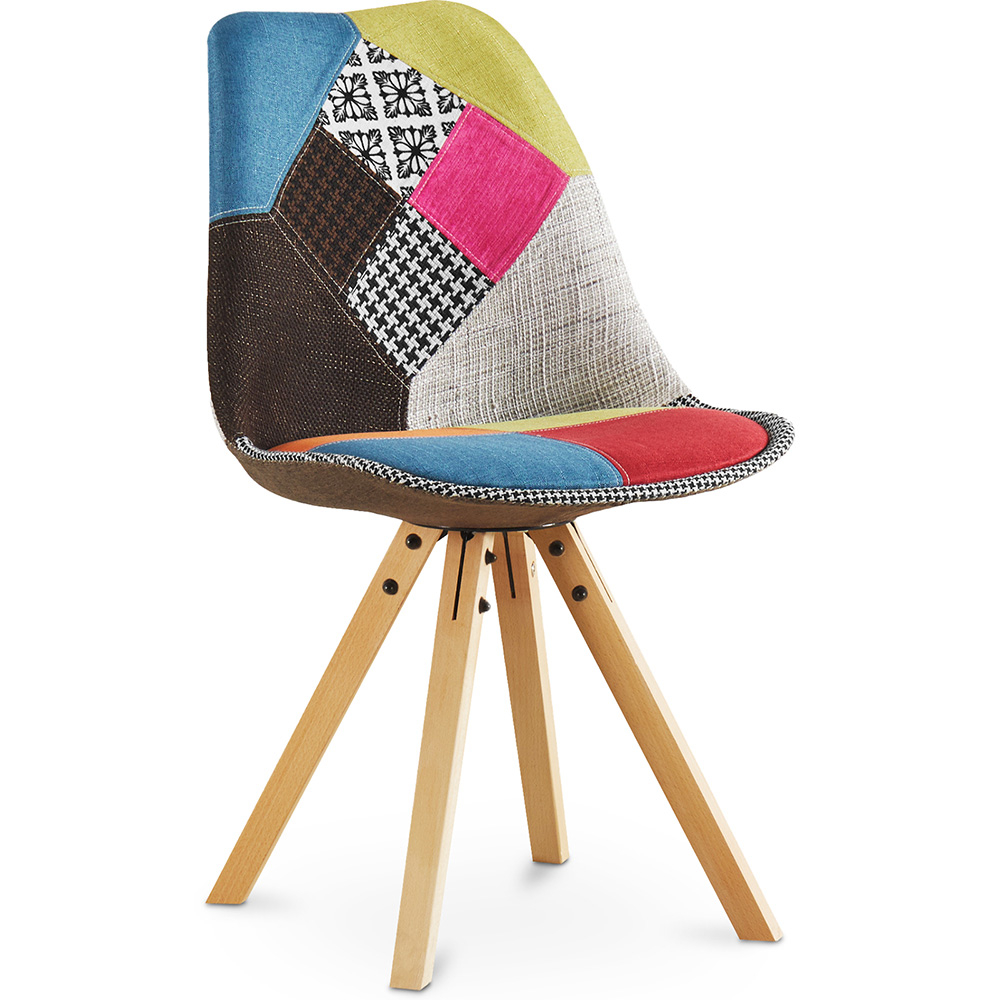  Buy Dining Chair - Upholstered in Patchwork - Simona Multicolour 59961 - in the EU